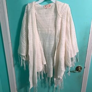 Cream colored poncho